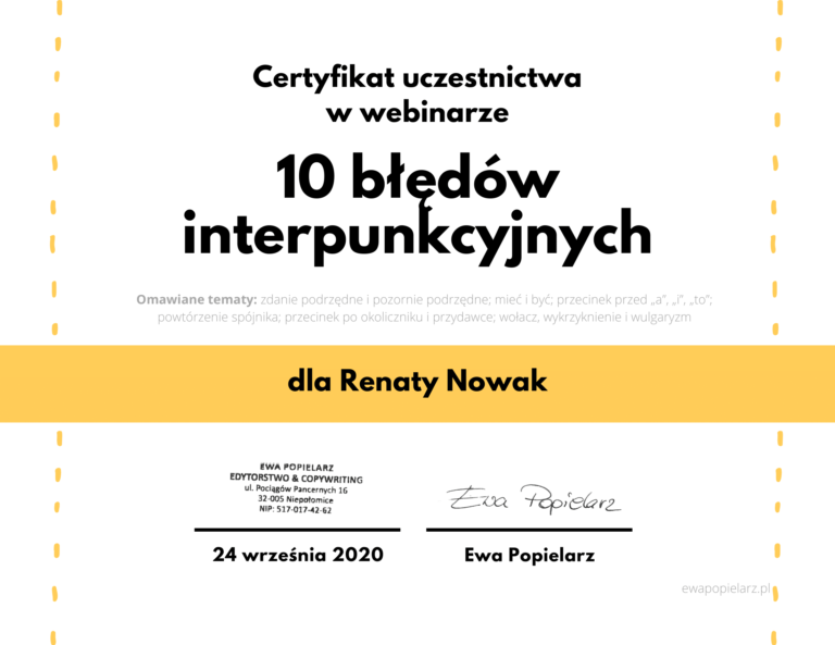 Błędy interpunkcyjne